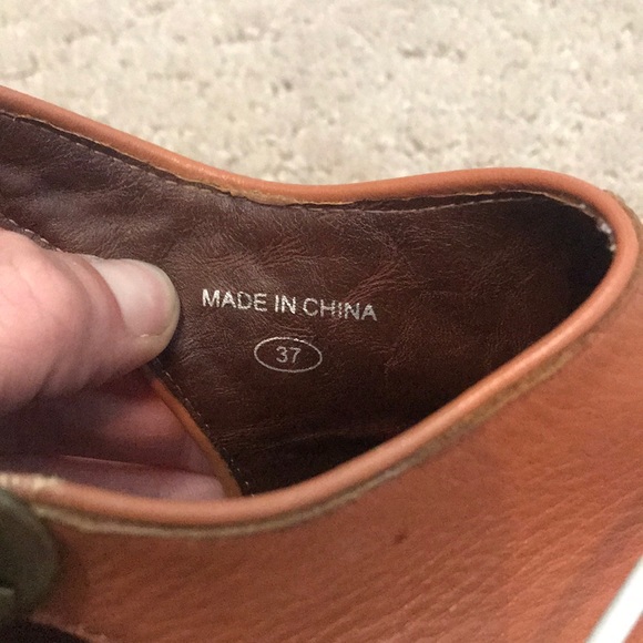 ALDO sling back peep toe brown wedge, size 7 - Picture 6 of 6